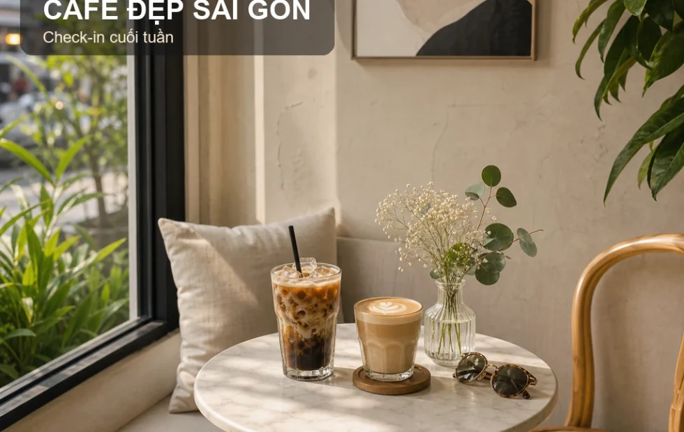 Cafe đẹp Sài Gòn với góc check-in cuối tuần