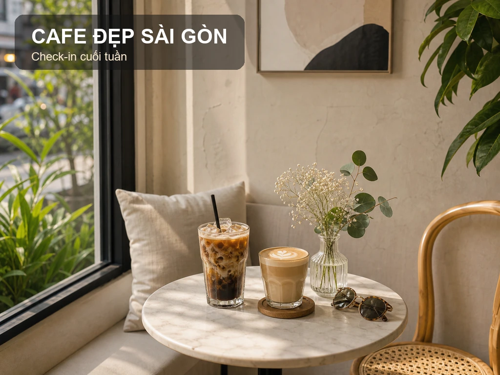 Cafe đẹp Sài Gòn với góc check-in cuối tuần