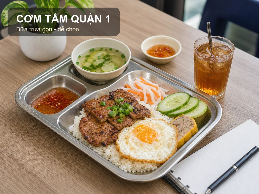Cơm tấm quận 1 phù hợp bữa trưa văn phòng
