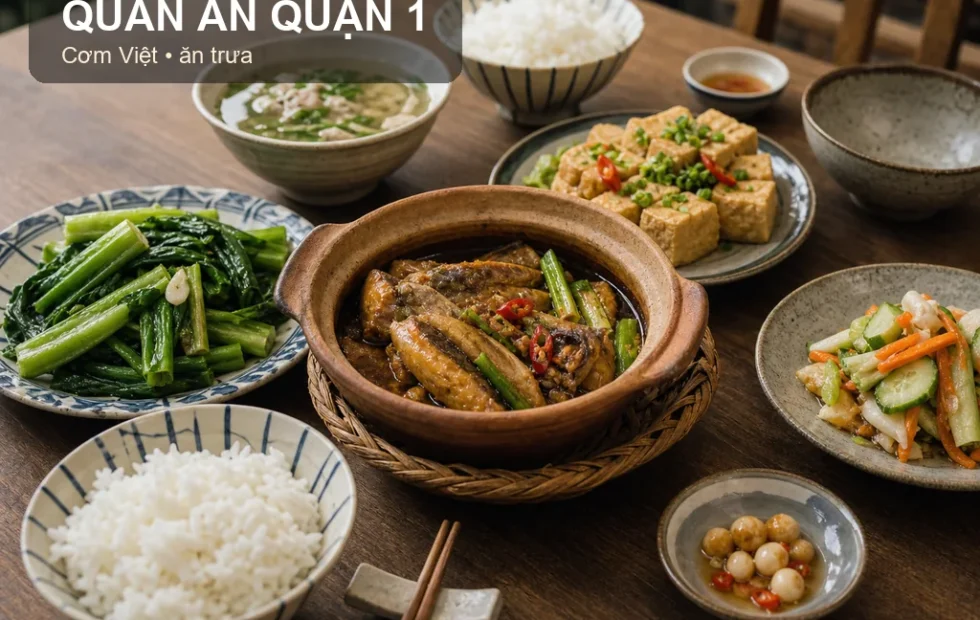 Quán ăn ngon quận 1 với các món cơm Việt cho bữa trưa văn phòng