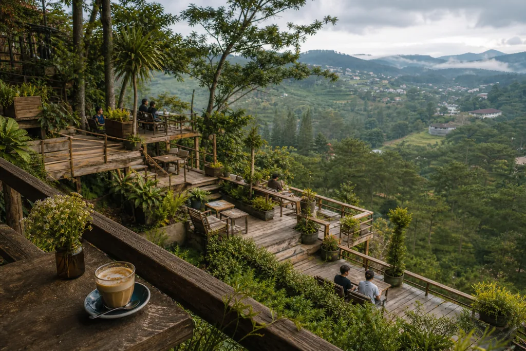 An Cafe Đà Lạt view thung lũng xanh