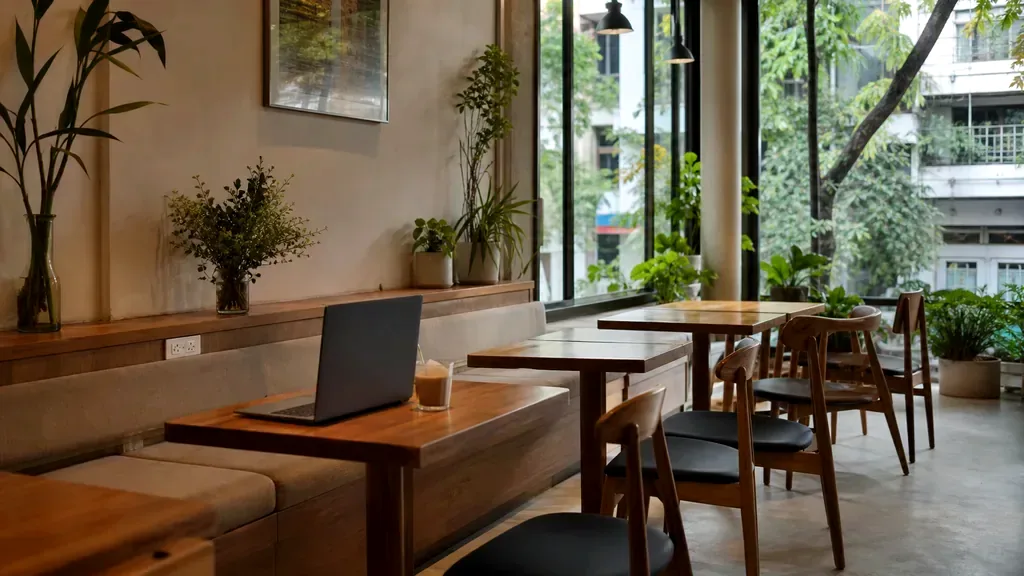 Bàn ghế cafe phù hợp để đọc sách và ghi chú
