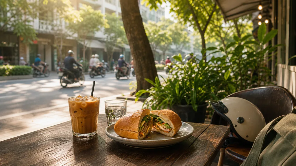 Bánh mì và cà phê sáng ở Sài Gòn trước giờ đi làm