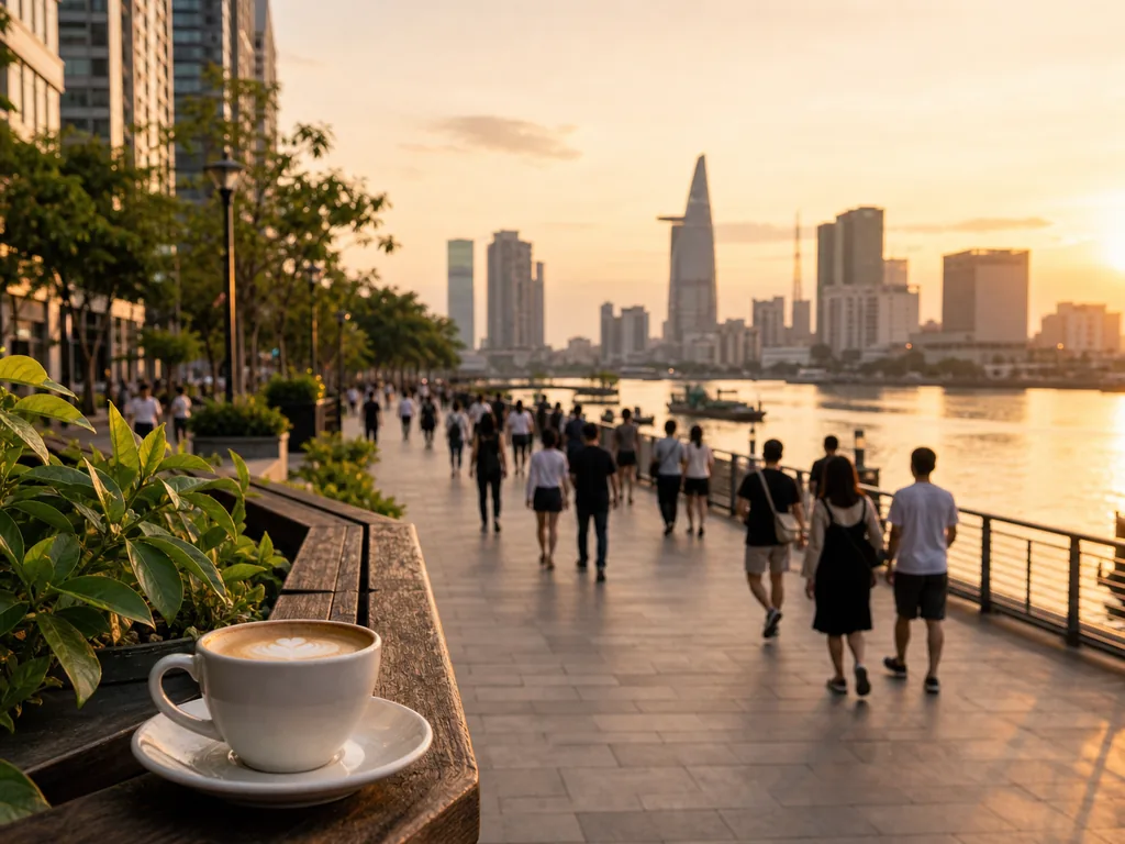 Phố đi bộ Nguyễn Huệ và bến Bạch Đằng cuối tuần